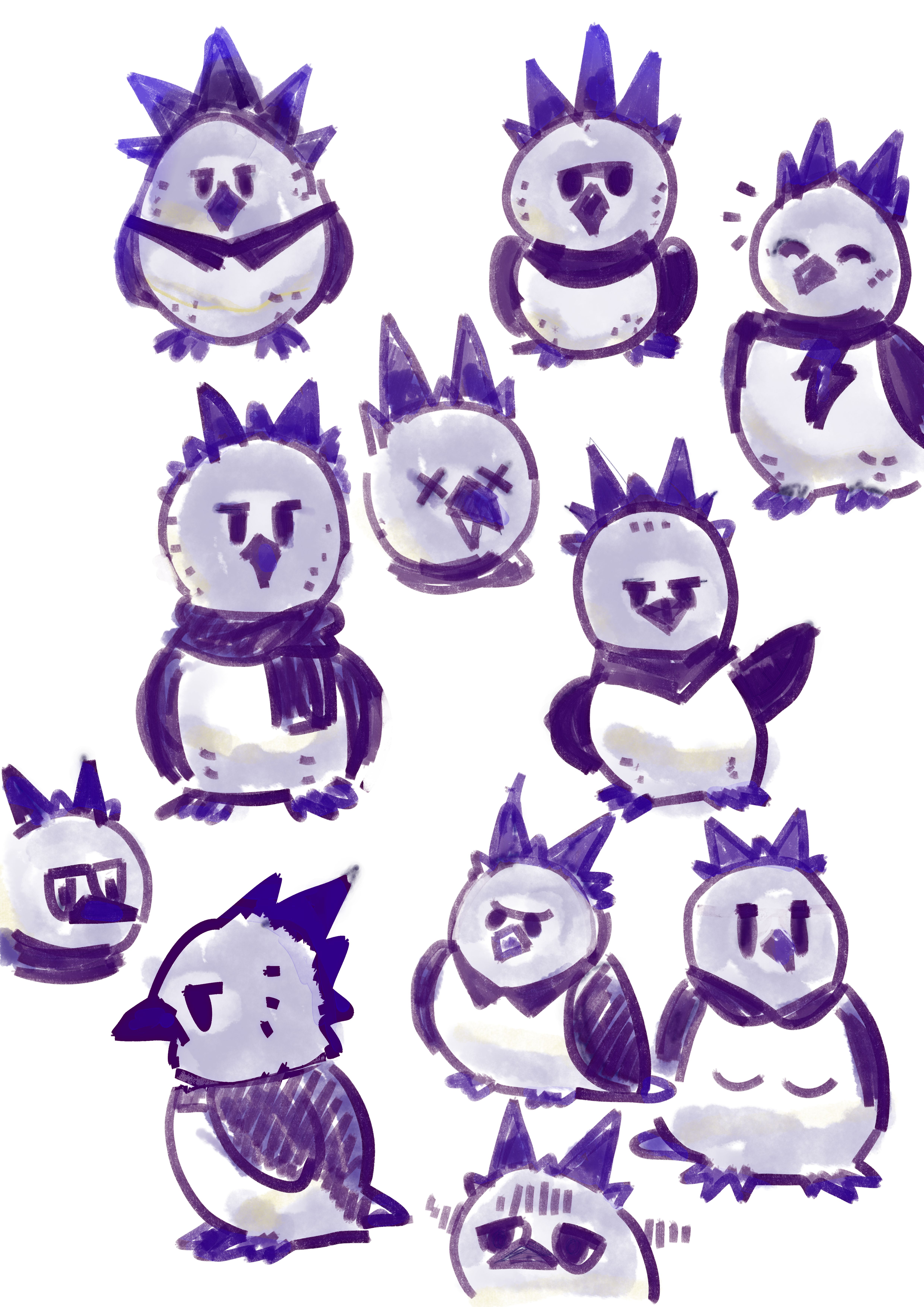 Digital color explorations, the purple phase